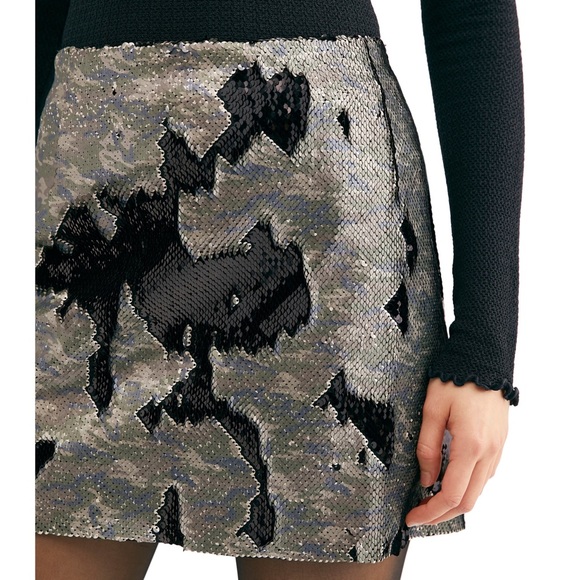 Free People Camouflage Sequin Mini Skirt - Picture 5 of 14